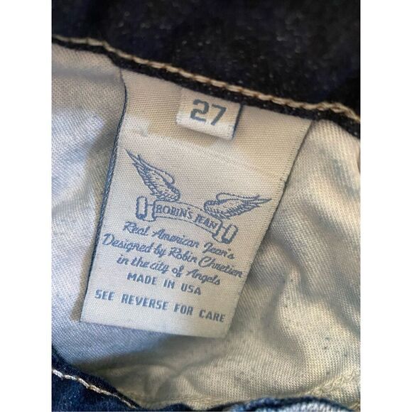 Vintage Robins Jean Rock N Roll Jeans Cross Angel Embroidery - Picture 5 of 12